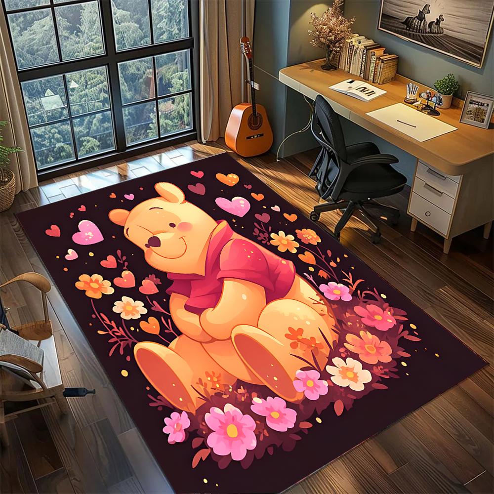 Winnie the Pooh: Healing Rug Carpet Large Area Rug Non Slip Washable Floor Mat Gamer Room Bedroom Home Decor