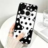 Black Dot Grid Case for Motorola G96 G22 G51 G73 G50 G53 G30 Edge 70 50 40 20 Pro 30 Lite S30 G71 G60s Phone Cover G32 G85 G86