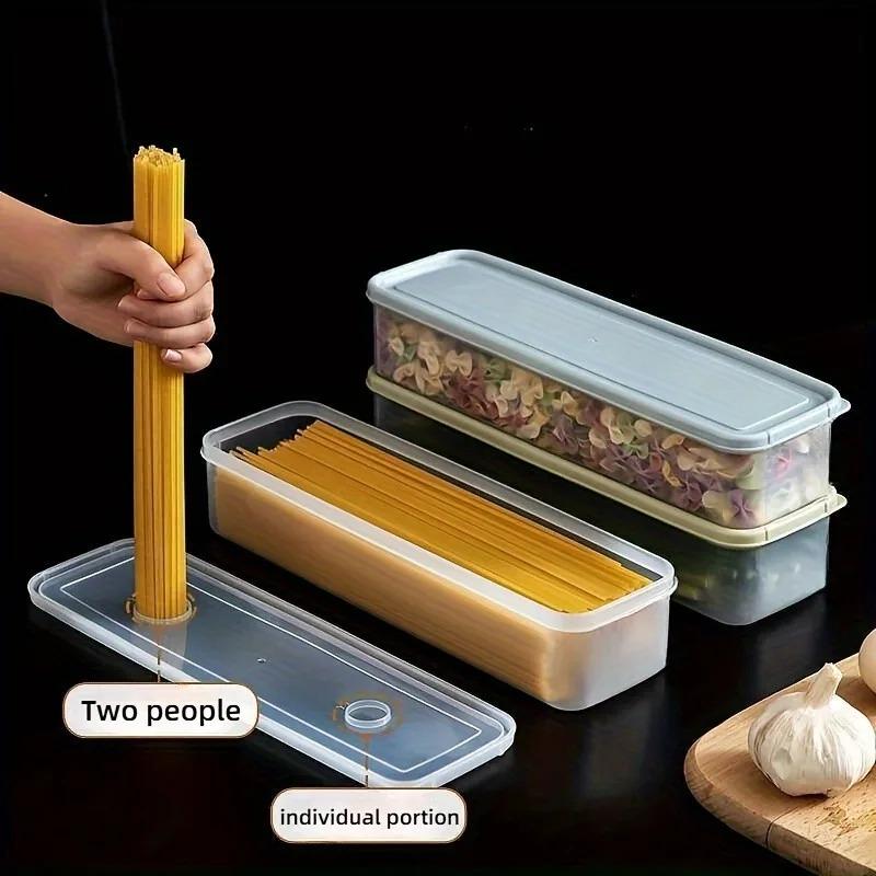 Long Rectangular Food Storage Containers Plastic Reusable Refrigerator Organizer Boxes Kitchen Stackable Bins Dishwasher Safe