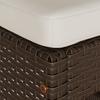 Garden Bar Stool with Cushions 6 pcs Brown Poly Rattan