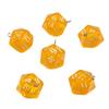 6 Color 19x23mm Translucent Faceted Resin Dice Charms for Keychains and Bags