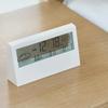 Nordic Transparent Silent Alarm Clock with Weather & Temperature Display for Bedroom