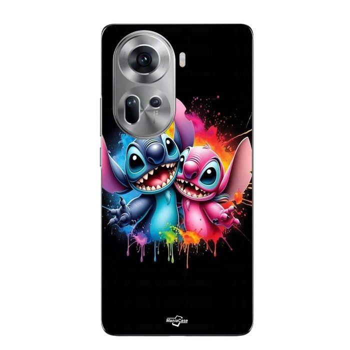 Coque Pour Oppo Reno 11 5g Stitch Angel peinture coloré Maniacase