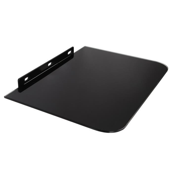 Support pour équipement RTV - Maclean - MC-738 - Verre trempé - Charge max 10 kg - Noir