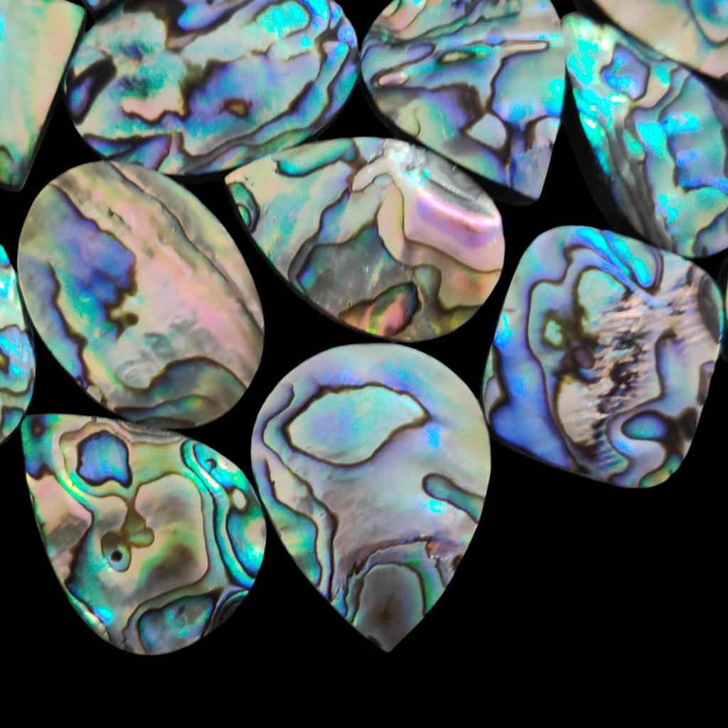 Polished Natural Abalone Shell, Abalone cabochon, Loose gemstone Lot, Healing Cabochon, Mix Shape Abalone Shell For Jewelry Making.