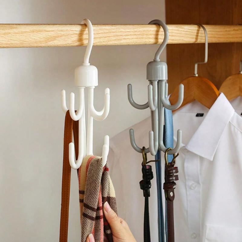 Rotatable Bra Hangers For Closet Organizer, Max 48 Storage Capacity Belt Hanger, Plastic Space Saving Closet Organizers Apartment Dorm