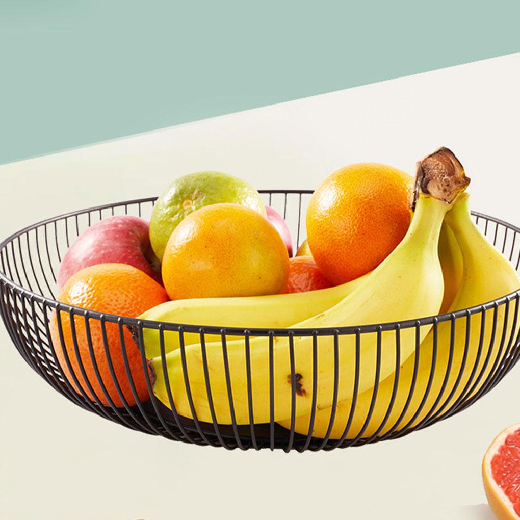 Versatile Fruit Basket For Organizing Vegetables And Fruits Convenient Storage Metal Fruits Basket Black