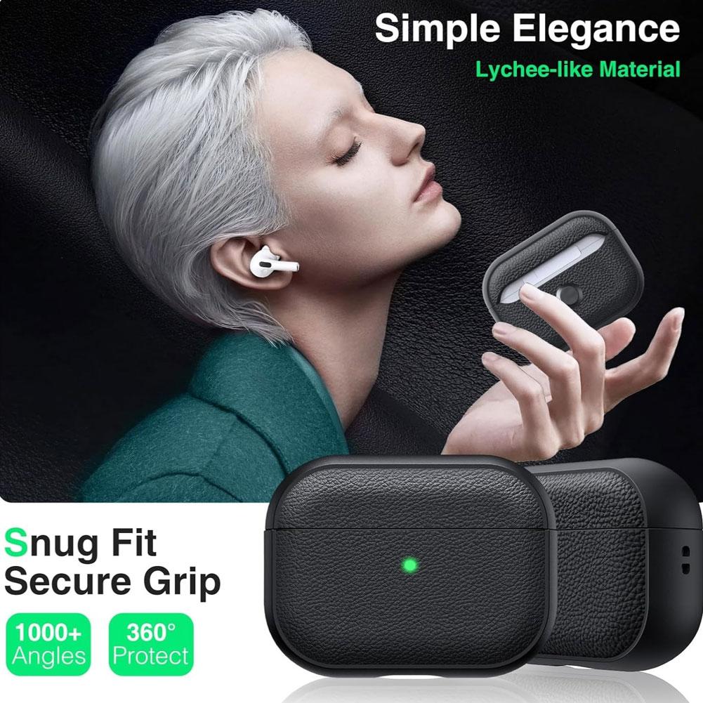 Upgrade Case for AirPods Pro 3 Soft Leather Texture Protective Case Compatible with Apple Airpods Pro 3rd Wireless Charging
