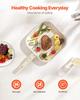 17 Piece Pots and Pans Set Granite Nonstick Kitchen Cookware White