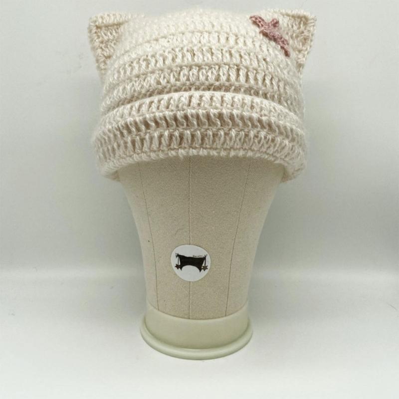 Fashion Women Beanie Hat Lovely Girls Devil Ear Knit Hats Photography Headwear