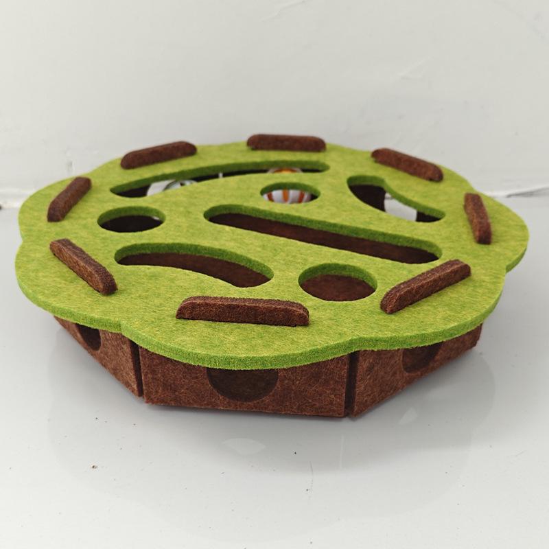 Cat Puzzle Toy: Boredom Relief Maze Box with Bell Ball