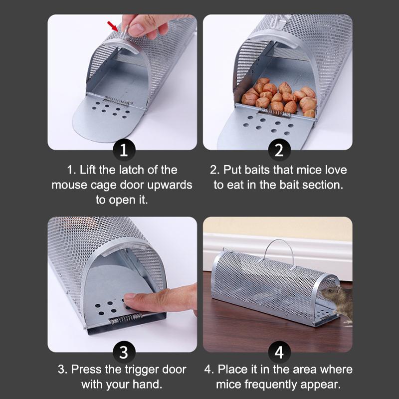 High-Sensitivity Galvanized Rat Trap Rat Trap Cage Pest Control All Mice And Rat Can Fit In Mice Rodent Catcher Rat Trap Cage