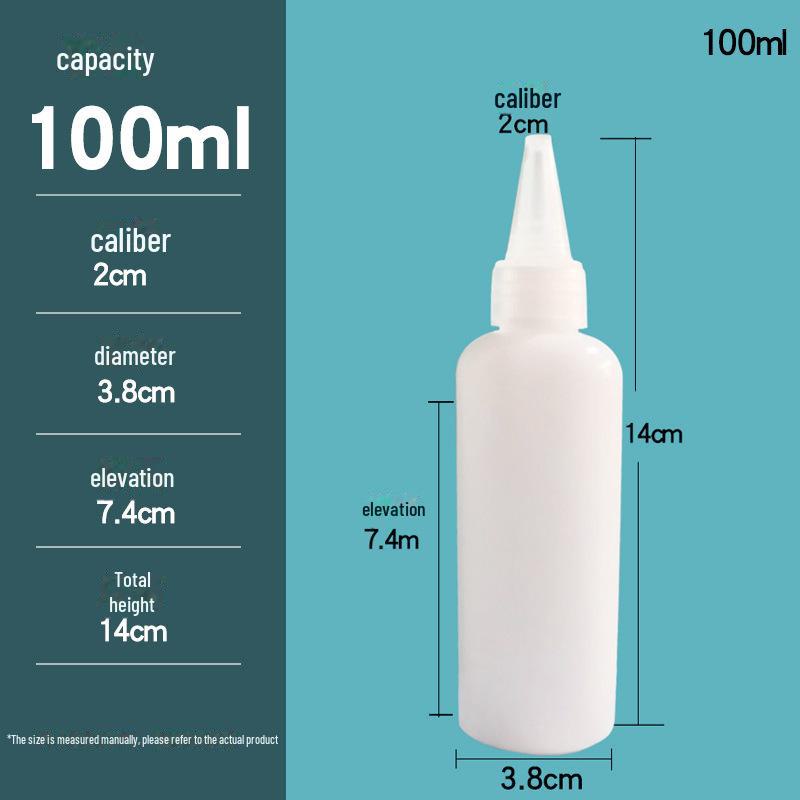 100ml Plastic Squeeze Bottle with Pointed Mouth for Liquid and Paste Filling