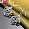925 Sterling Silver Geometry Pendant Earring Jewelry