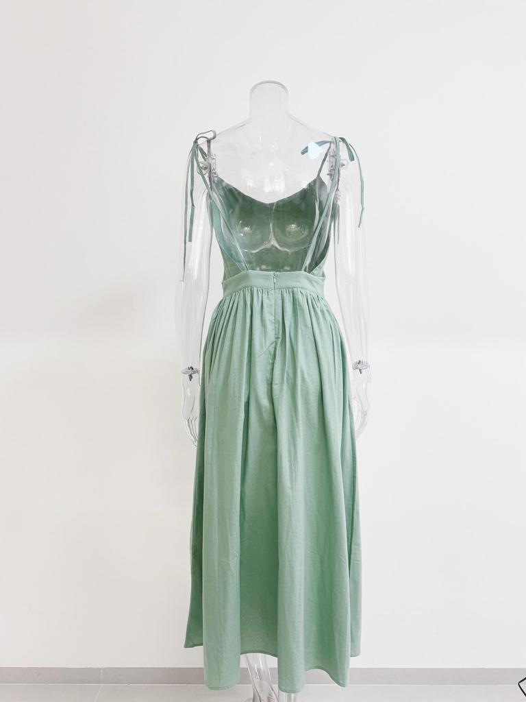 Robe élégante dos nu à lacets style européen et américain 2026 - Mode féminine élégante, sexy et tendance