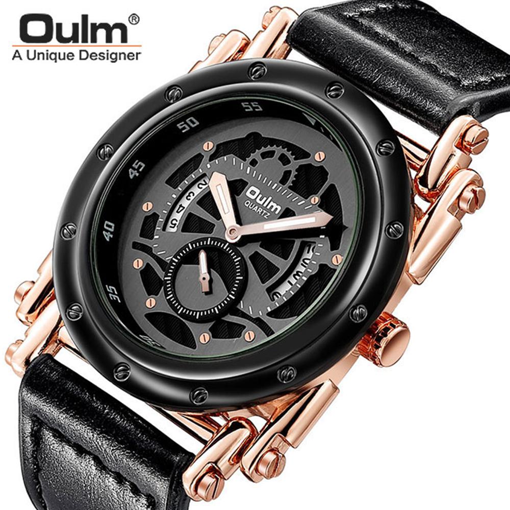 

Oulm 2022 новые индивидуальные мужские часы с календарем, светящиеся часы на поясе, модные деловые повседневные кварцевые мужские часы