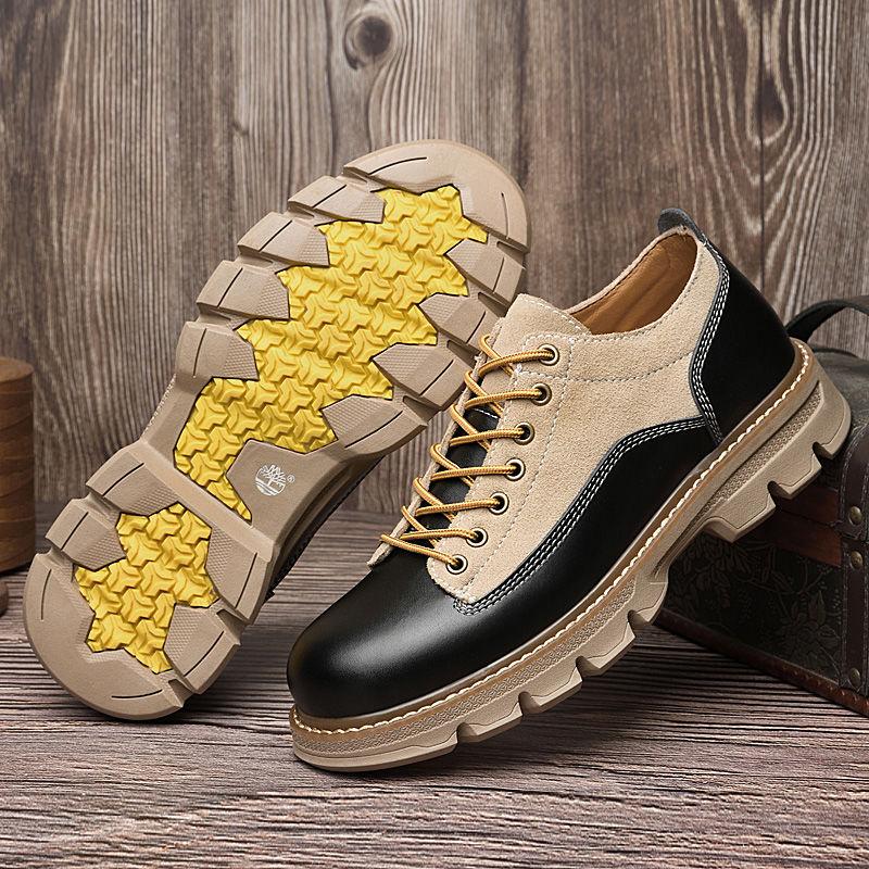 Genuine Leather Retro Tooling Men's Casual Leather Shoes Trendy