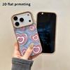 Phone Case: 2D flat lambskin suitable for iPhone 18 17 16 15 14 13 Pro protective case, puffed heart, Christmas and Halloween gifts