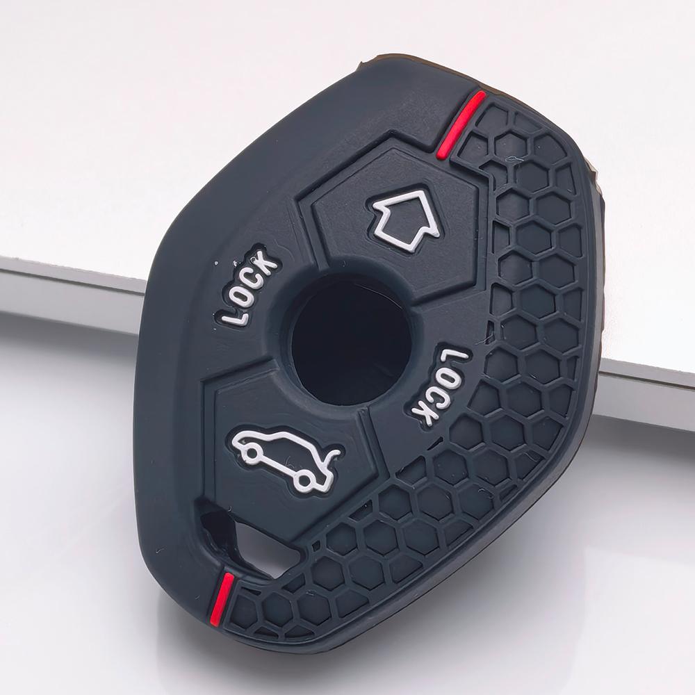 Key Fob Cover for BMW E46 Silicone Stand Key Cover Car Key Case Accessory Shell 7 Series 3 Button Smart Key Fob Car Key Accessories X3 Z3 Z4