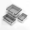 Outdoor Sealed Electrical Plastic Enclosure IP66 Waterproof ABS Power Junction Box with Hasp Transparent Cover