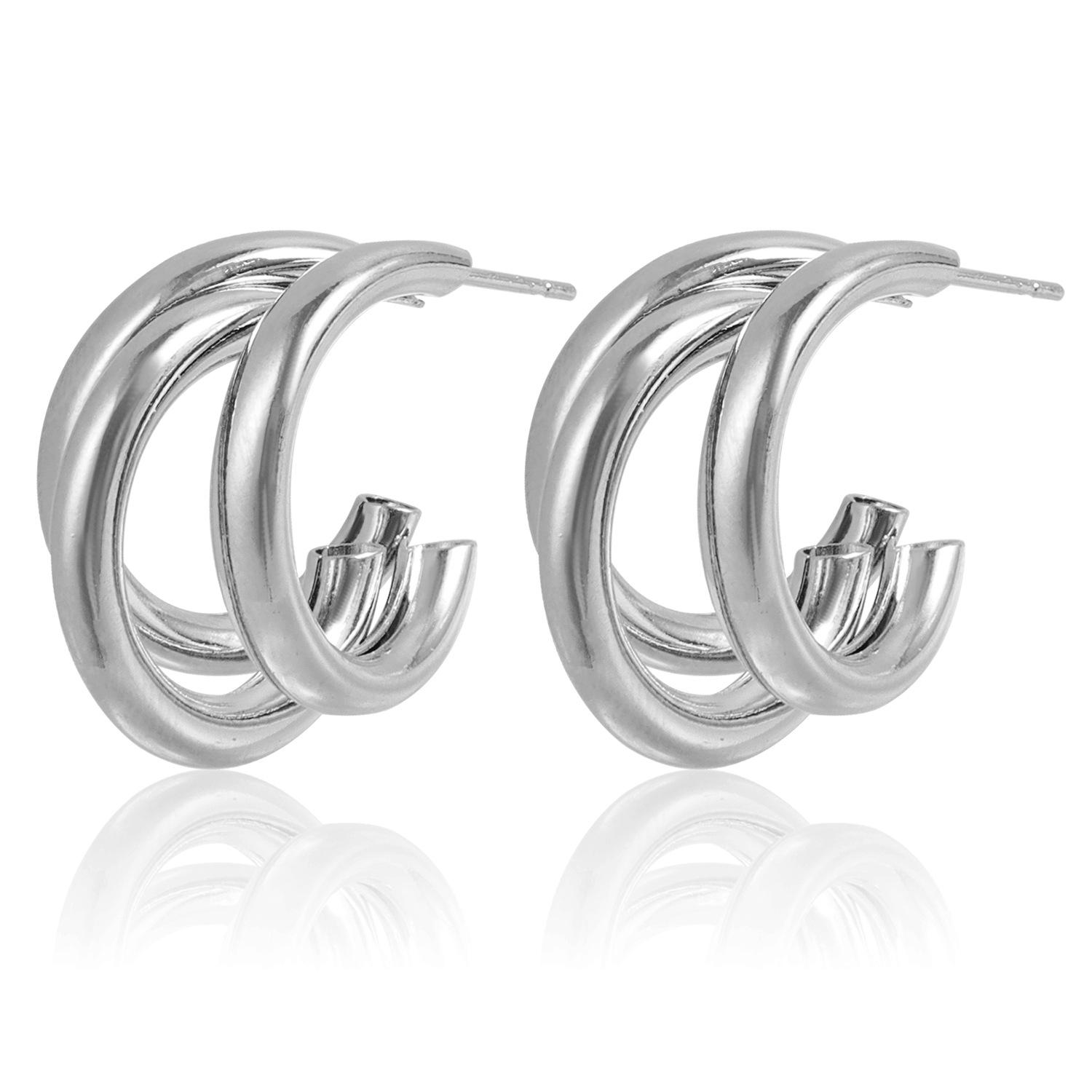 Jewelry, Retro Style Light Luxury High-End Geometric U-Shaped Temperament Earrings, Women S Exaggerated Metal