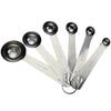 6-Piece Stainless Steel Graduated Measuring Spoon Set for Kitchen and Baking