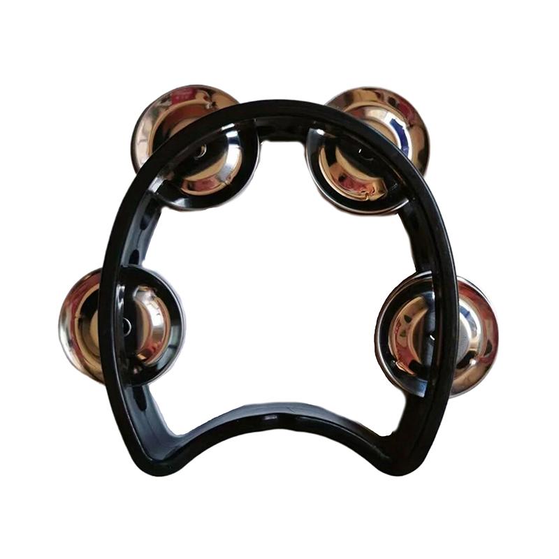 1Pc Plastic Percussion Tambourine For Adults Hand Tambourine Musical Instrument 4 Bells On Abs Tambourine Musical Rhythm Instrum