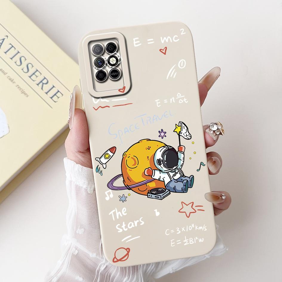 For Infinix Note 8 8i 2020 Case Lovely Astronaut Soft Silicone Funda Shockproof Matte Cover For Infinix Note8 Note8i Phone Cases