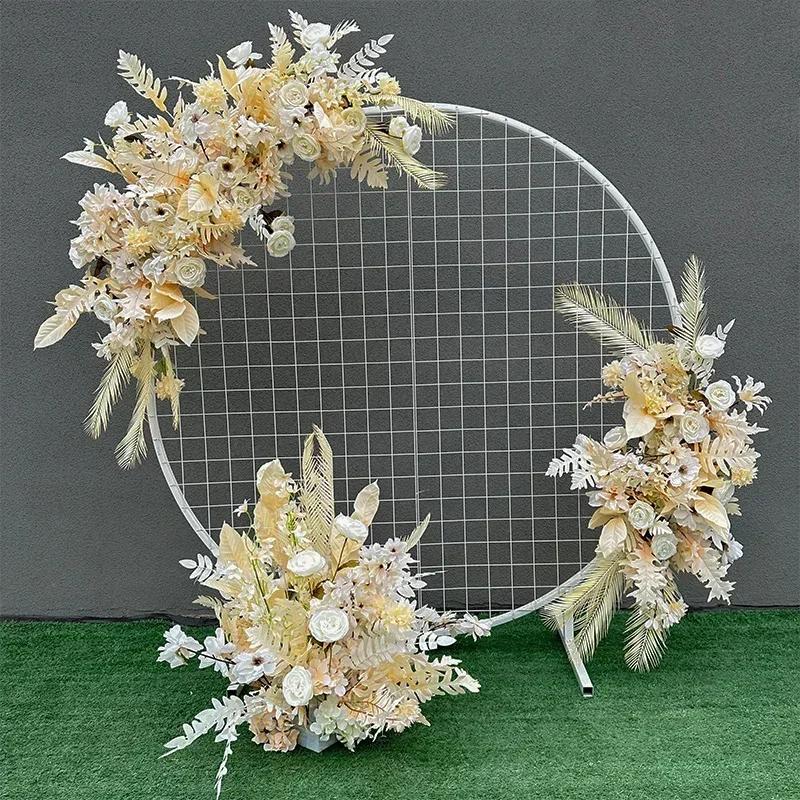 Champagne Matrimonio Fiori Artificiali Fila Feste Centrotavola Arco Decorazione Parete Finestra Sfondo Disponi Oggetti di Scena Foglia Appesa Floreale