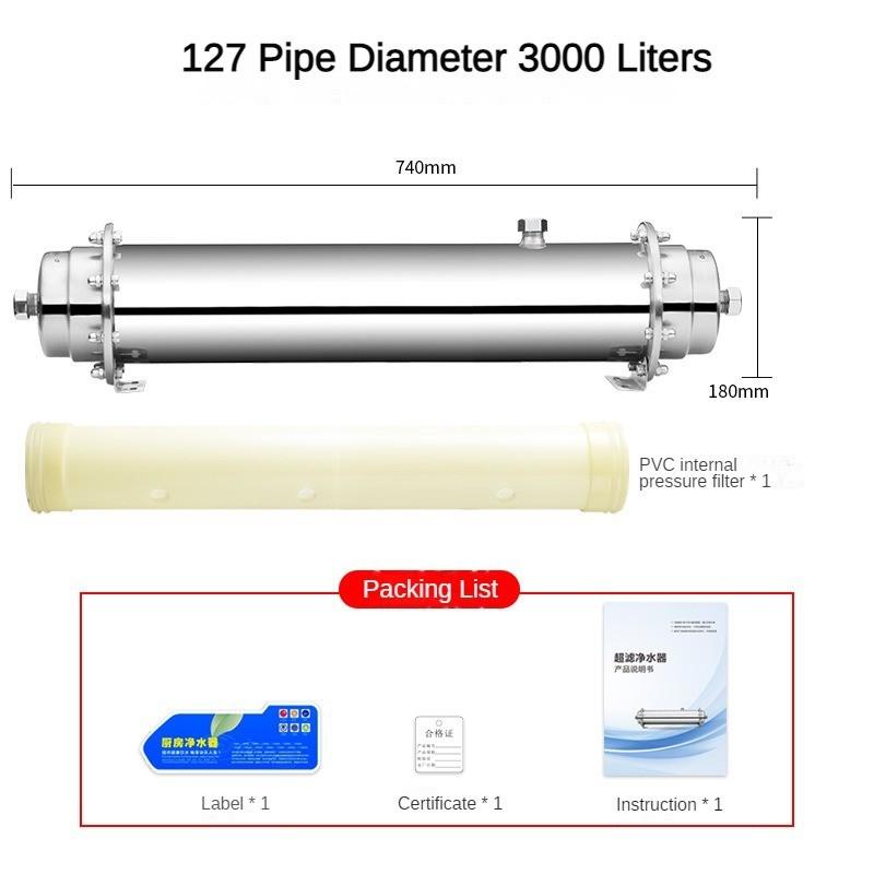 Ultrafiltration Direct Drinking Pure Water Machine Stainless Steel Water Purifier Household Rural Outdoor Tap Water Filter