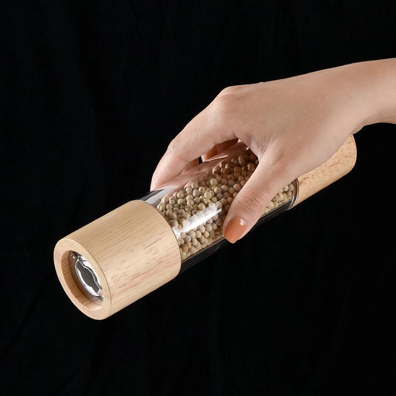 1pcs Pepper Grinder Transparent Salt and Pepper Mill Salt Grinding Ceramic Core Multipurpose Cruet Kitchen Tools