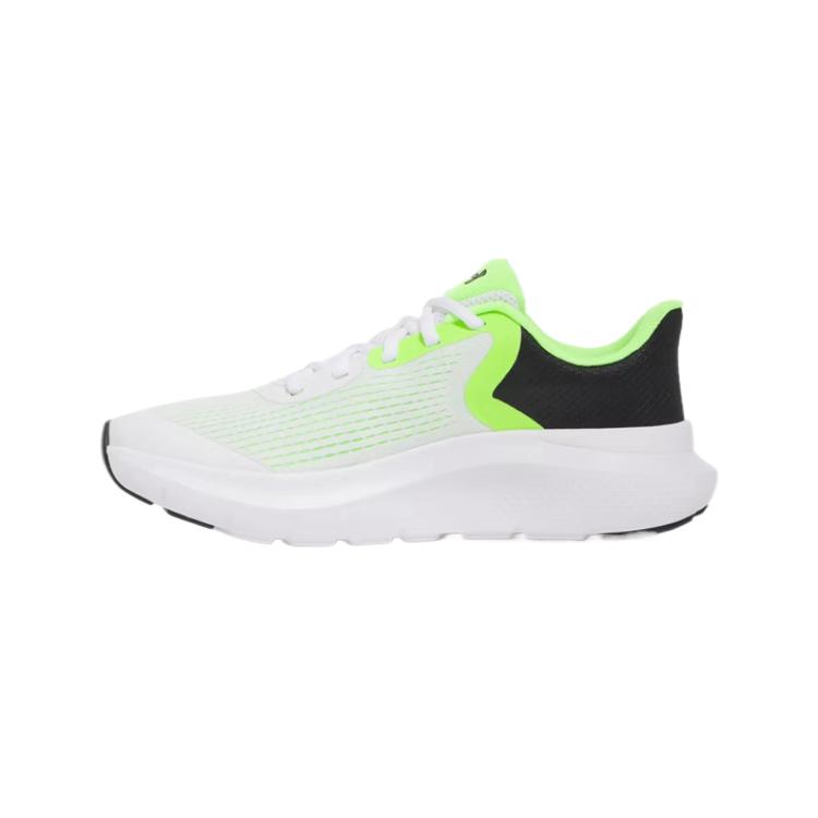 Under Armour Rogue 5 GS White Black Hyper Green Kids Sneakers 3028269-100