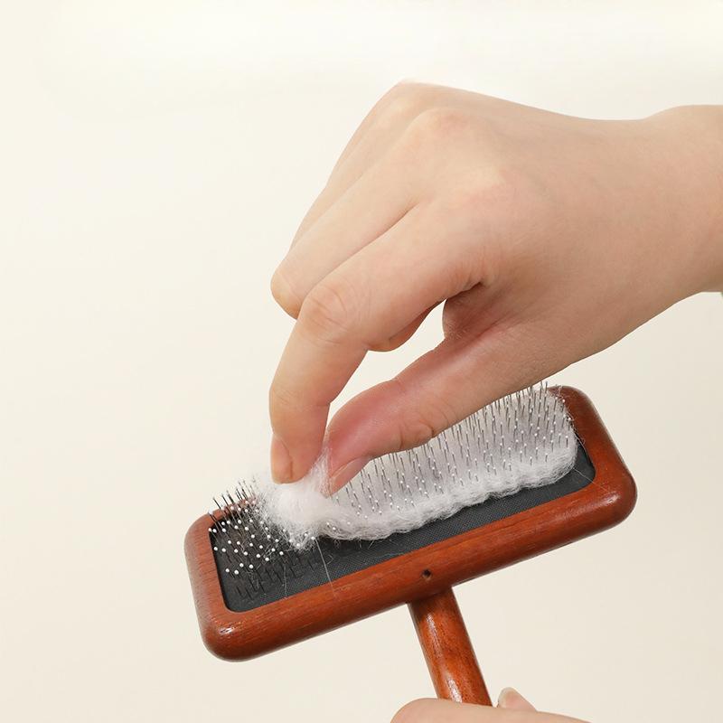 Hřebeny pro domácí mazlíčky z masivního dřeva, Hřebeny pro úpravu psů, Dřevěné jehlové hřebeny, Jehlové hřebeny se vzduchovým polštářem, Hřebeny pro odstraňování kočičí srsti, Čisticí potřeby