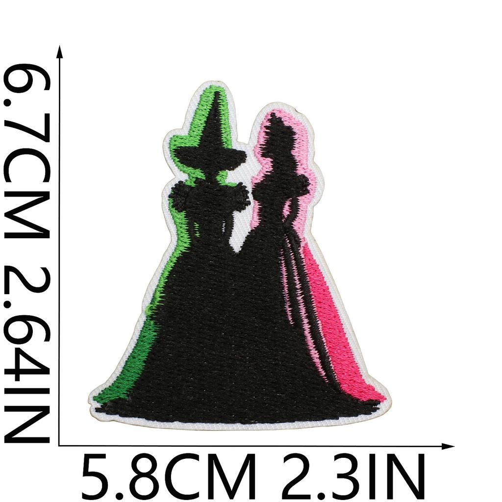 Wizard And Witch Embroidery Cloth Sticker Clothes Decoration Magic Wand Patch Sticker Computer Embroidery Bow Chapter Boy