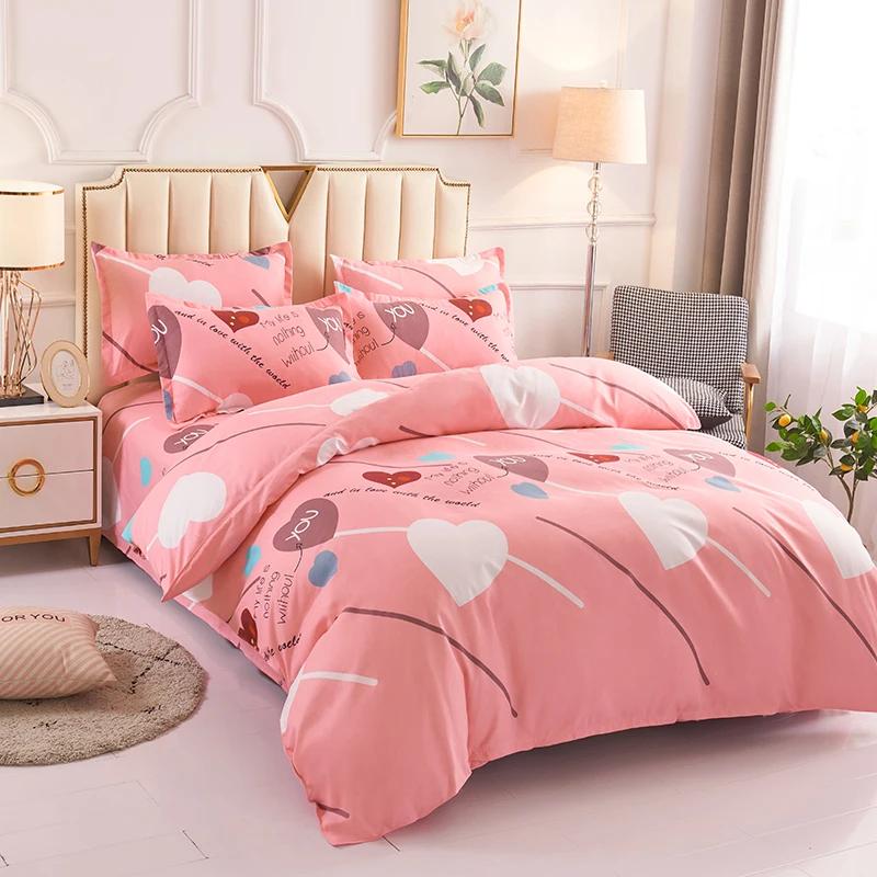 Single Duvet Cover Printed Red Quilt Cover Thickened Plant-cashmere Cartoon Multicolored Bed Cover 220x240 Double Bedding