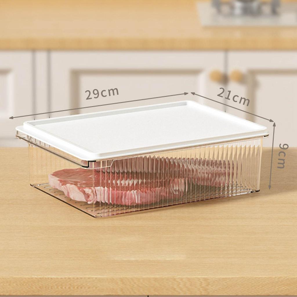 Fridge Food Organizer Multipurpose Sealing Lid Design Meat Preservation Box 4L Capacity Environment Friendly for Home Kitchen