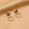 Trendy 2025 Hong Kong-Style Retro French Pearl Earrings for Women