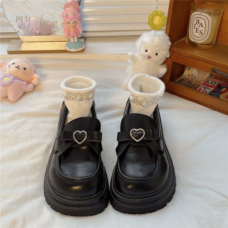 

Fashion Woman Pumps Round Toe Off White Mary Jane Shoes for Women Platform Bow Popular Shoe High Quality Footwear Beau Today Wholesale 35