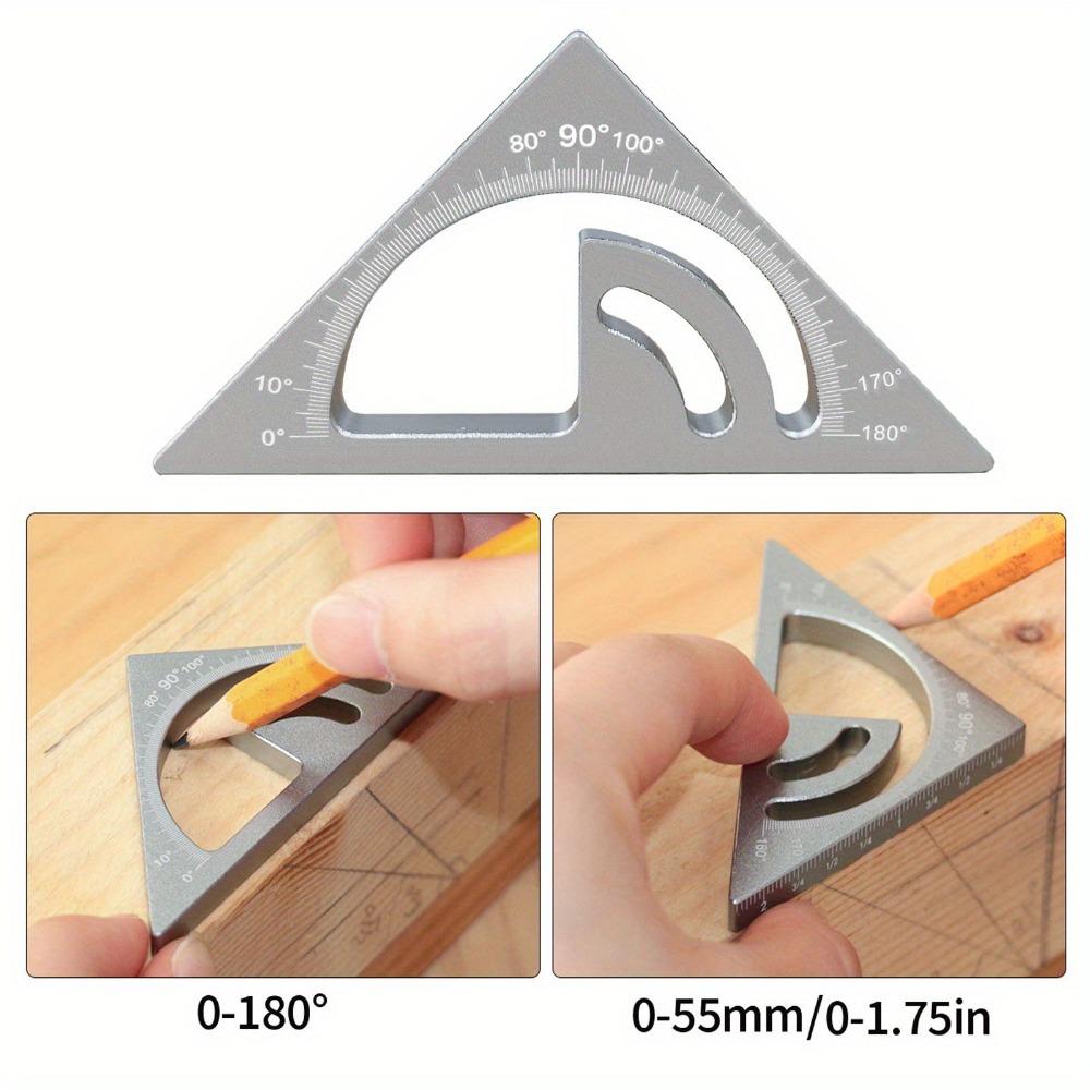 Red and Gray Multi Angle Ruler Precision Hole Scribing Carpenter Square Woodworking