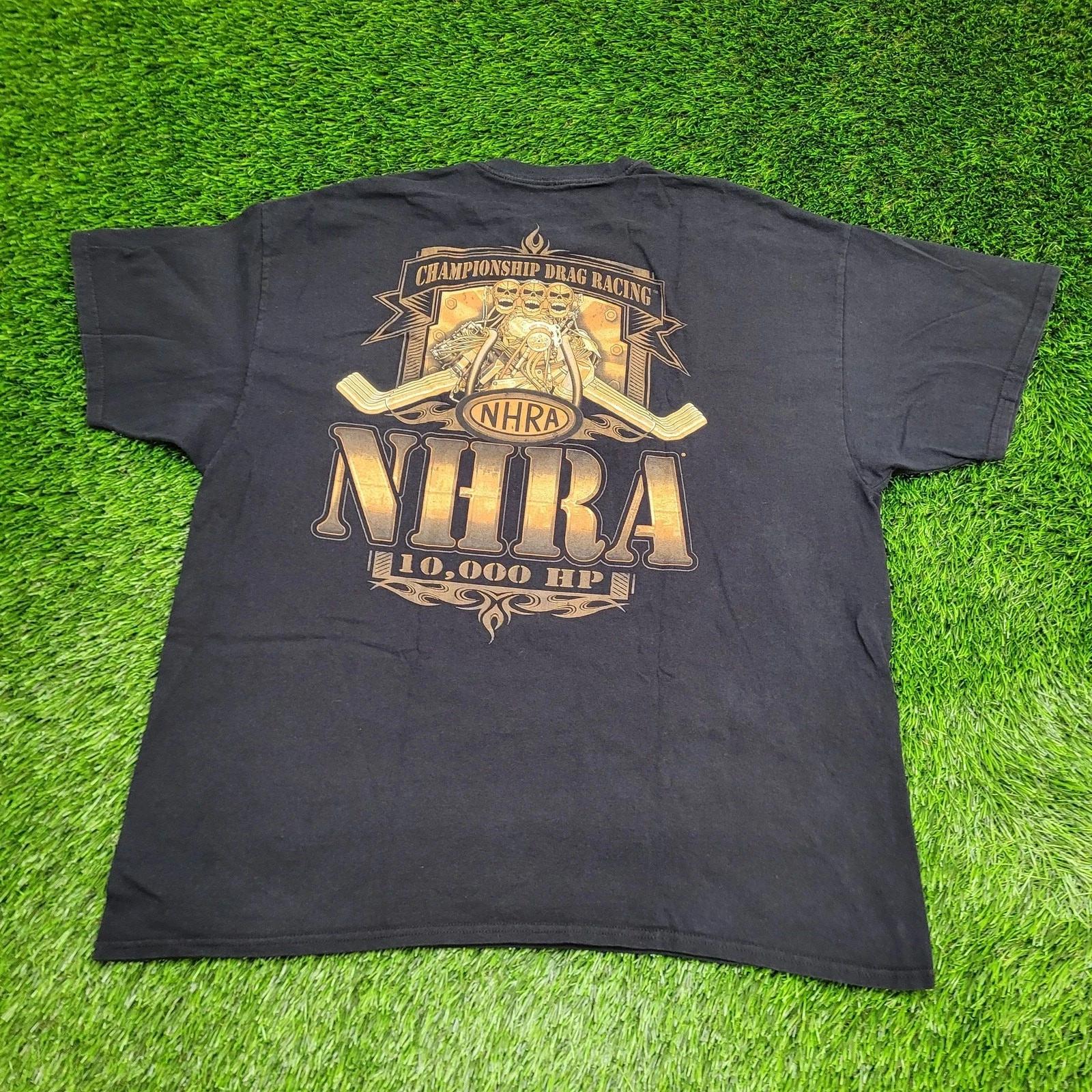 Vintage Y2K NHRA Hot-Rod Racing Shirt 2XL 25x29 Black 3XL