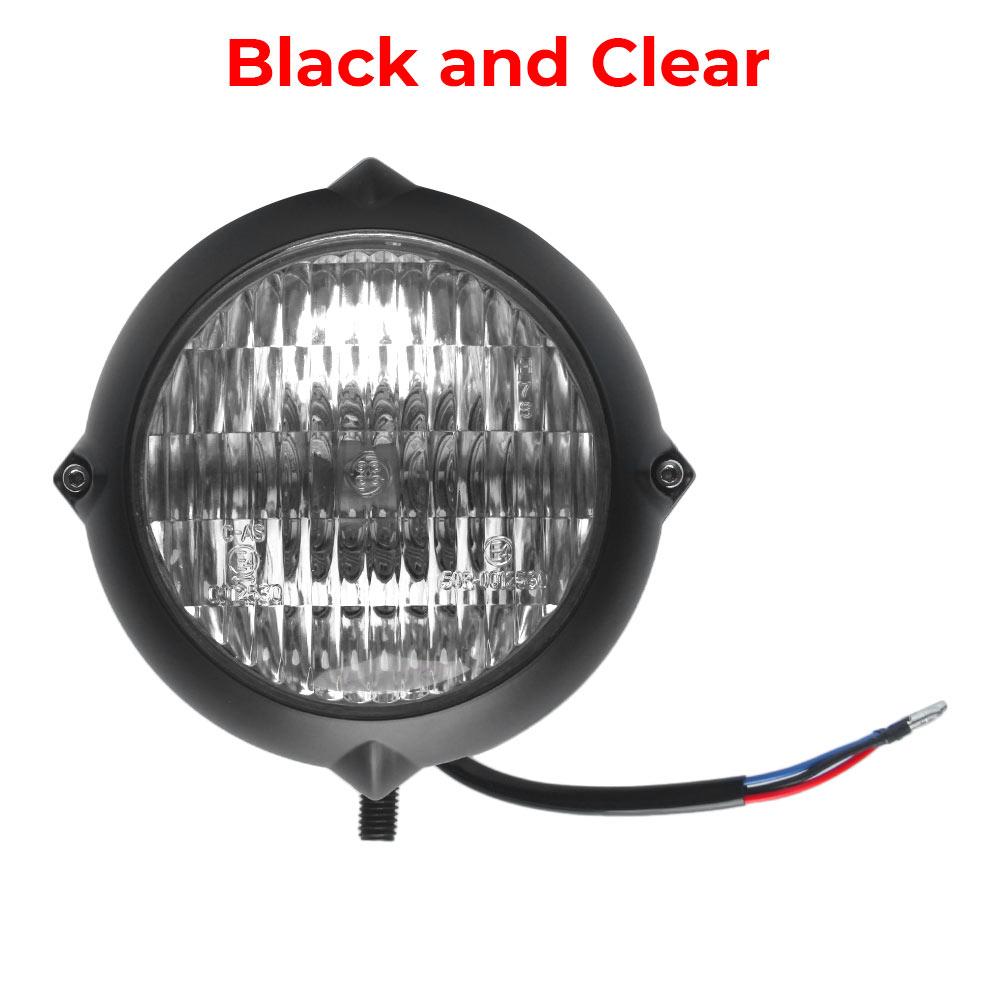 Motorcycle 4.5 inch Retro Headlight H4 Accessory Fit For Harley Kawasaki Honda Yamaha Suzuki Chopper Cafe Racer Bobber Cruiser