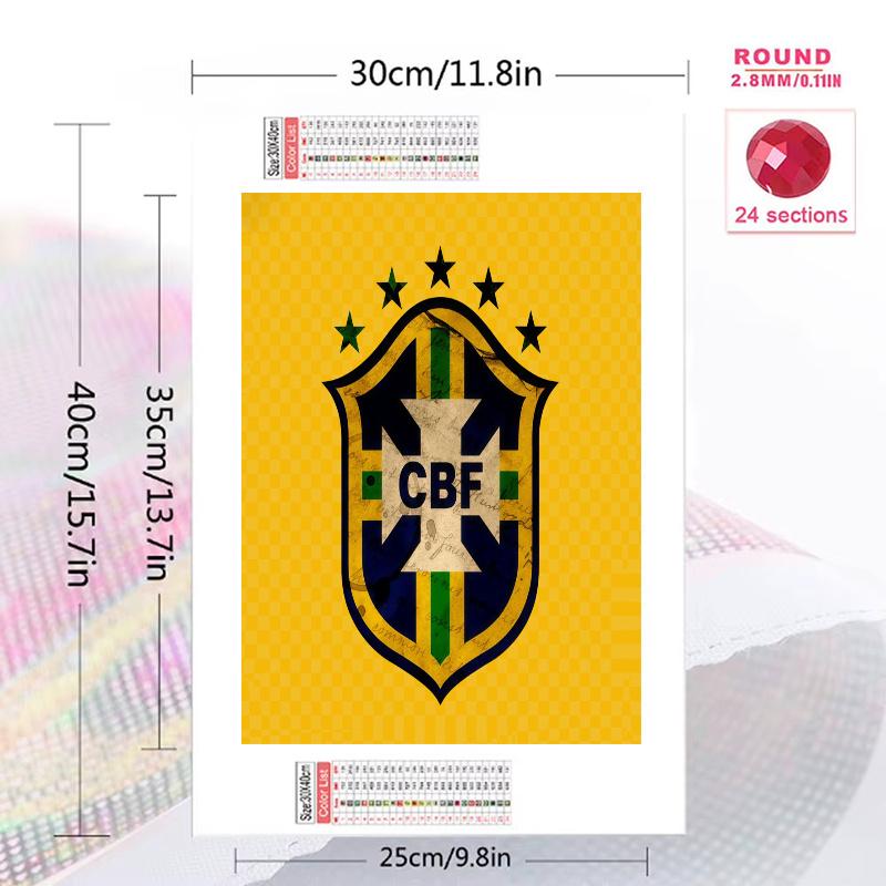 CBF Brasil Pattern 3pcs 100% Round Full Drill 5D DIY Diamond Painting Embroidery Cross Stitch Rhinestone Décor