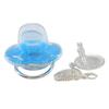 Luxe Blauwe Baby Fopspeen Clips Cover Set Bling BPA Gratis Siliconen Pasgeboren Bijtring Baby Dummy Fopspeen Tepel Kraamcadeau
