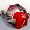 Football Player Background  pattern, automatic folding umbrella, portable and foldable design, 8 ribs, a Christmas or birthday gift.
