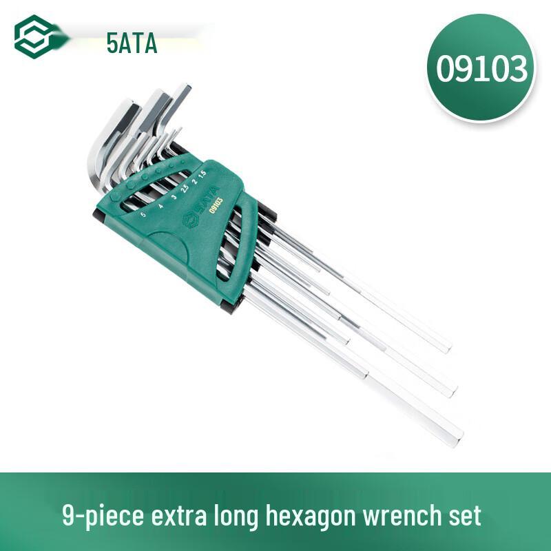 SATA 9-Piece Extra Long Metric Flat Head Hex Key Set