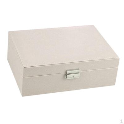 PU Leather Jewelry Box Watch Display Holder Necklace Container