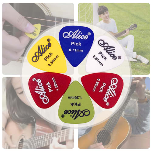 SZBRSKJ Colorful Plastic Guitar Picks, Set of 40, for Guitar, Bass, and Ukulele, Available in Various Thicknesses: 0.58mm, 0.71mm, 0.81mm, 0.96mm, 1.2