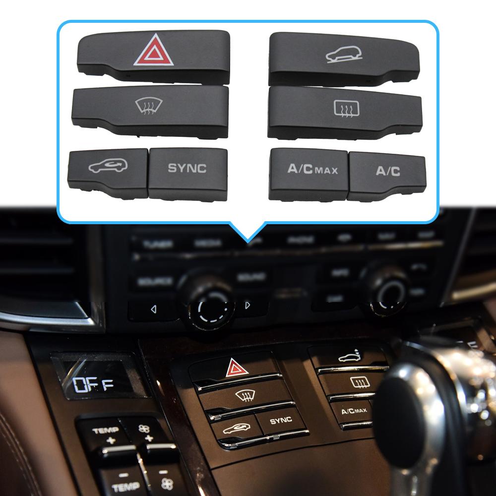 Car Interior Central Control Function Buttons Air Conditioning Button Caps For Porsche Cayenne 7P5 Panamera 970 Macan 95B