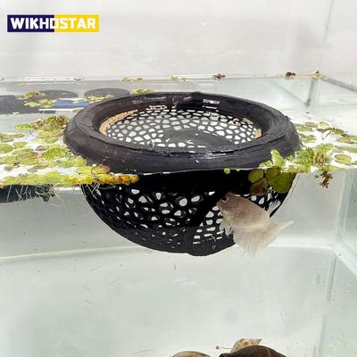 Aquarium Floating Cave Fish Shrimp Hideout Shelter 3-in-1 Hammock Feeding Ring & Resting Spot for Betta Small Aquatic Pets