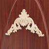 Wall Door Furniture Wood Carving Decorative Unique Natural Floral Wood Carved Wooden Figurines Crafts Corner Appliques Frame